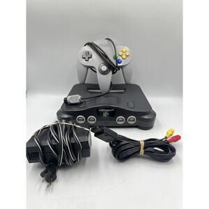 Nintendo 64 N64 Game Console w/ Gray Controller + Cords - TESTED Region Free JP